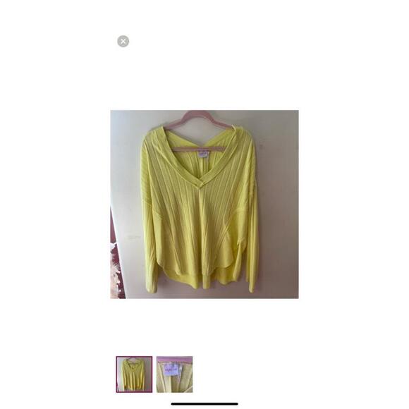Urban Outfitters Raleigh V-Neck Pullover Sweater in Lime MEDIUM - Picture 9 of 9